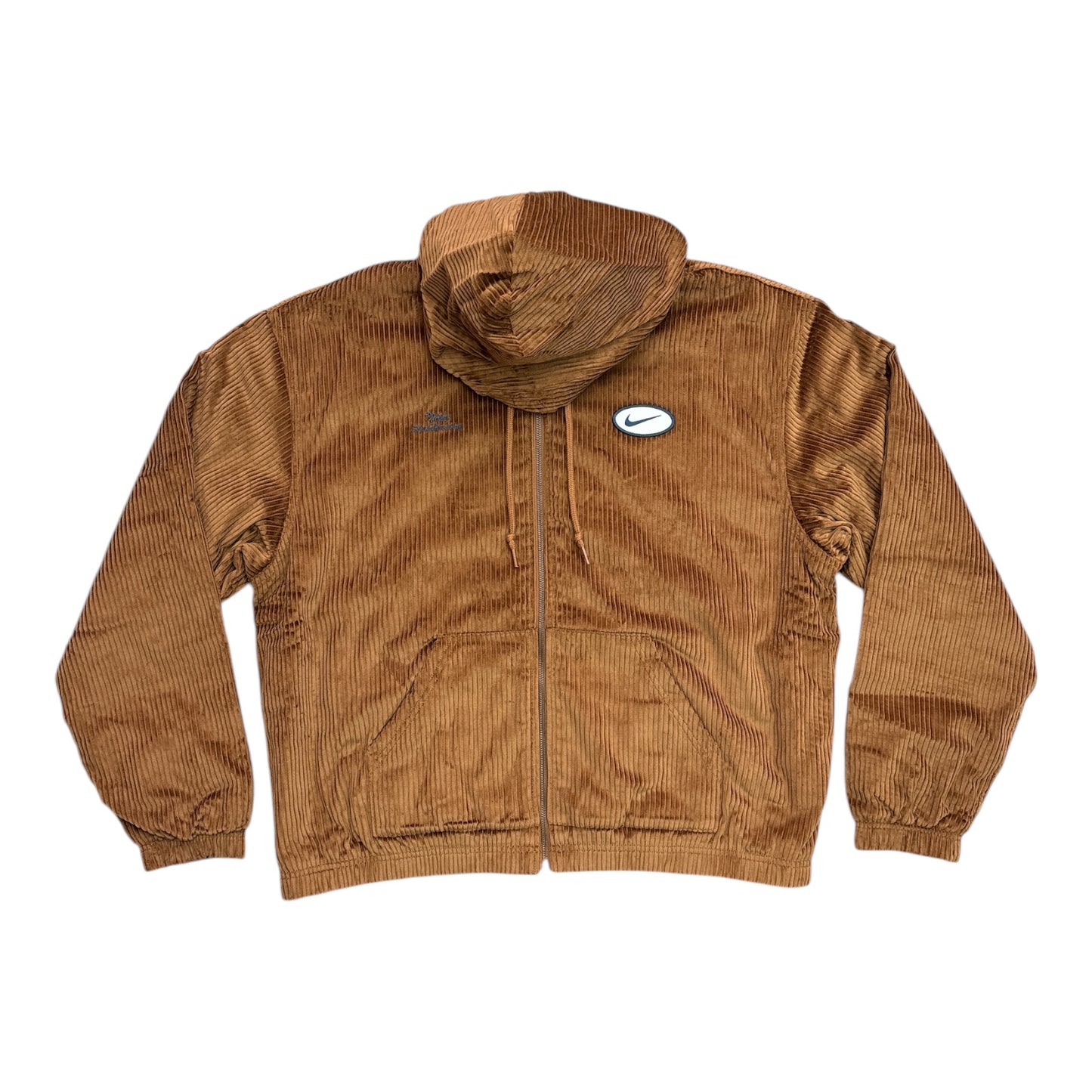 Nike SB Full Zip-Hood Corduroy Jacket- Light British Tan/Armory-Navy