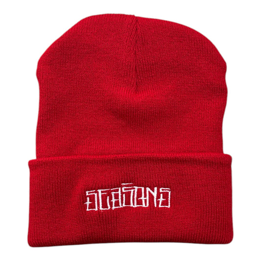 Seasons Stain Logo Beanie- Red