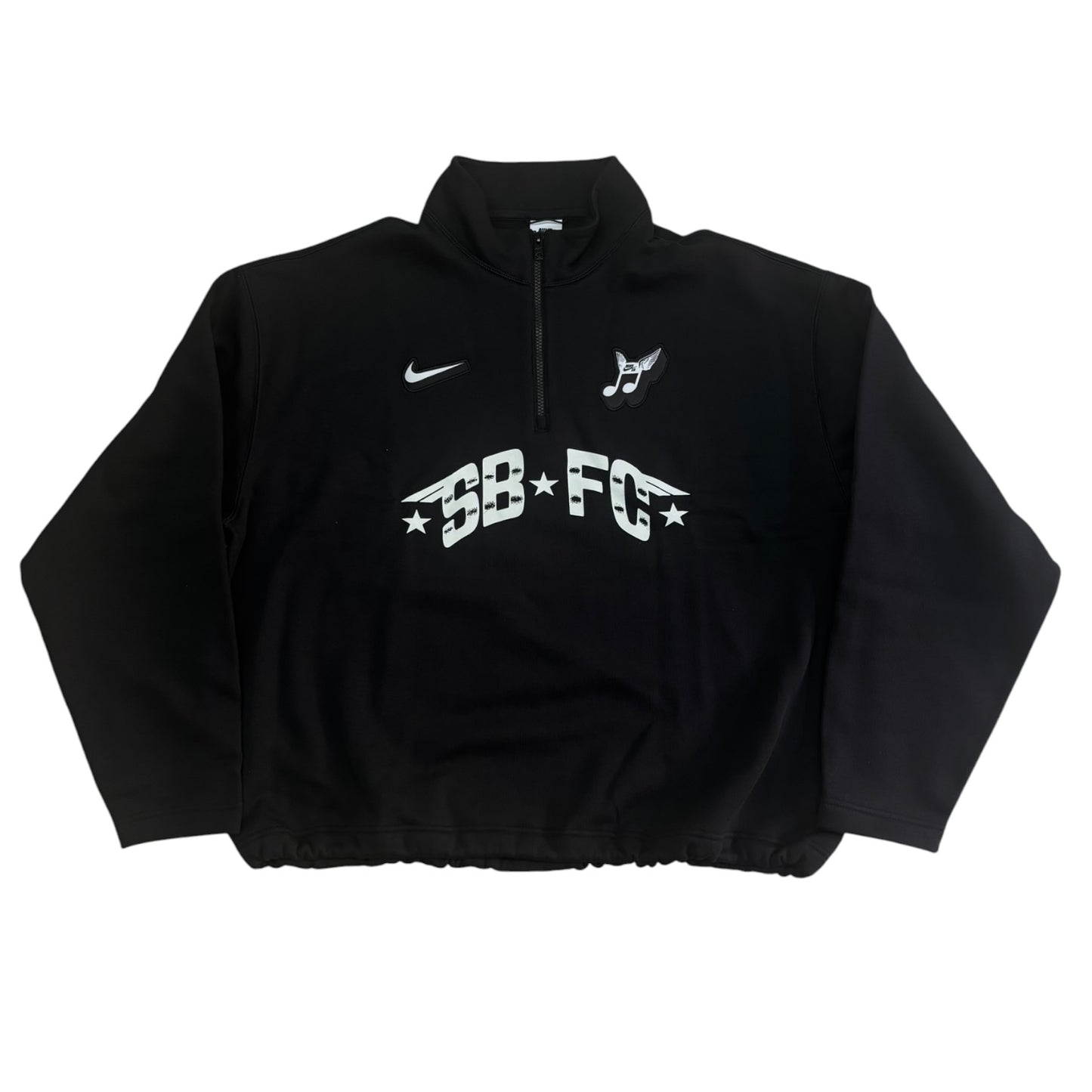 Nike SB 1/2-Zip Fleece Crew-Neck Sweatshirt- Black