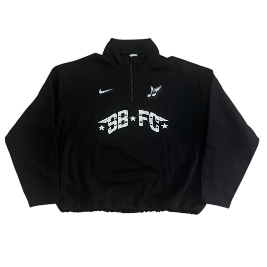 Nike SB 1/2-Zip Fleece Crew-Neck Sweatshirt- Black