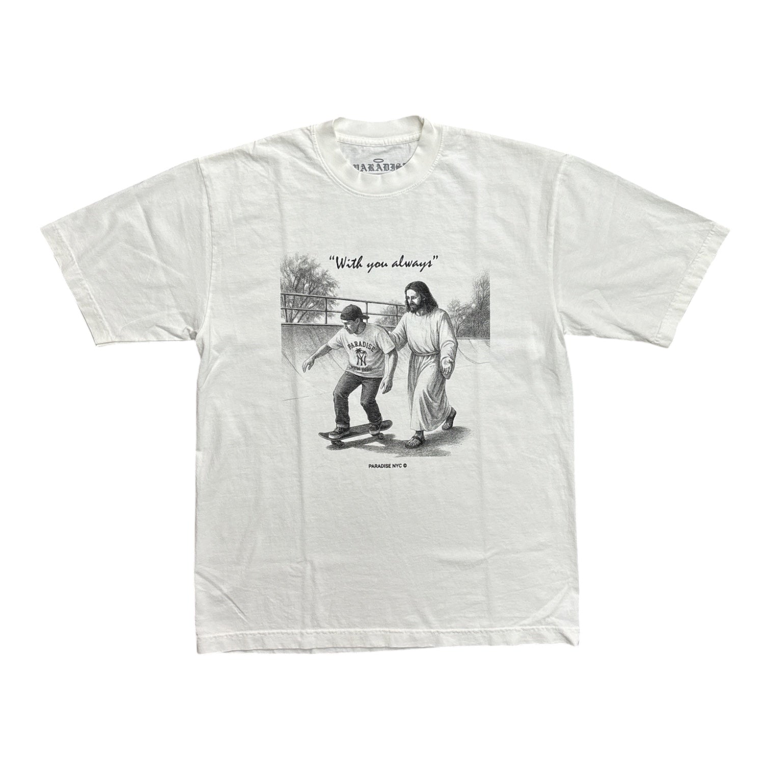 Paradise With You Always Tee- Off White