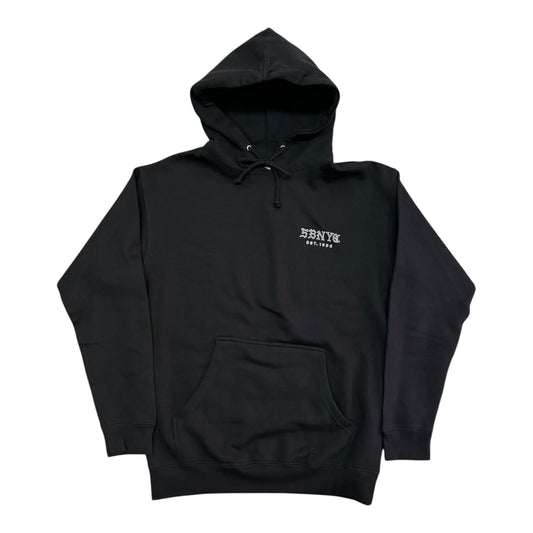 5Boro Withered Rose Hoody- Black/White