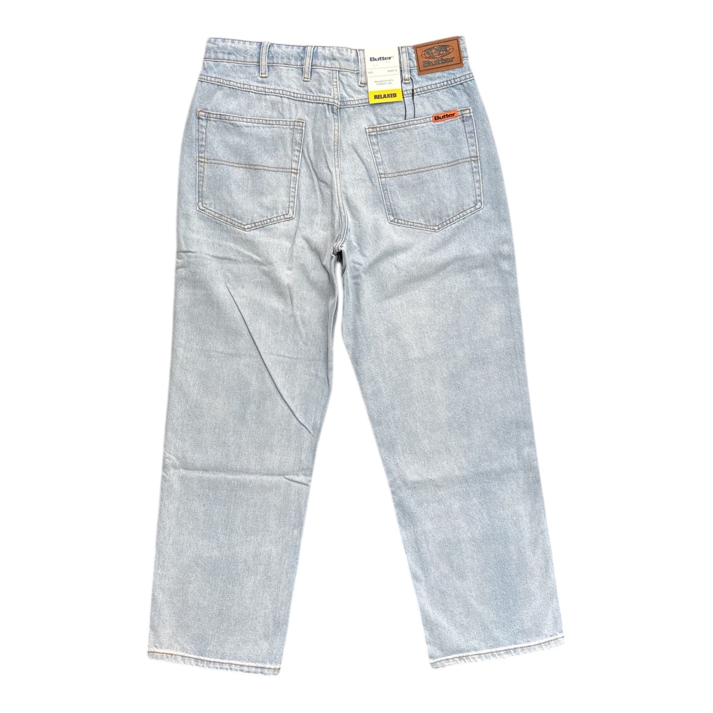 Butter Relaxed Denim Jeans- Light Blue