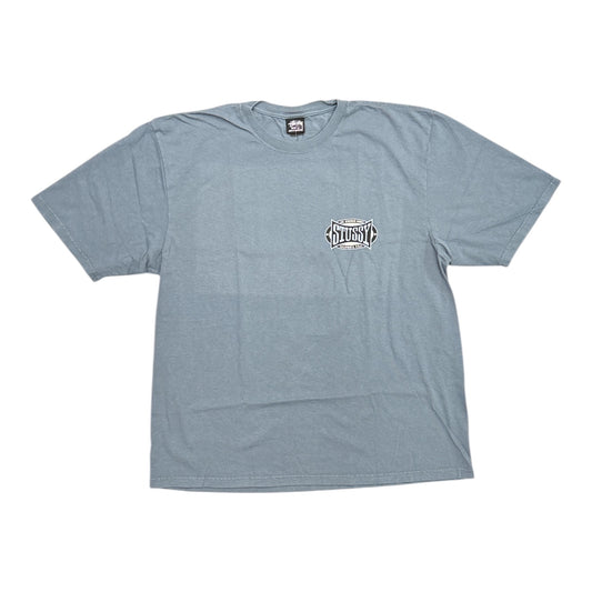 Stussy Champion Oval Pigment Dyed Tee- Navy