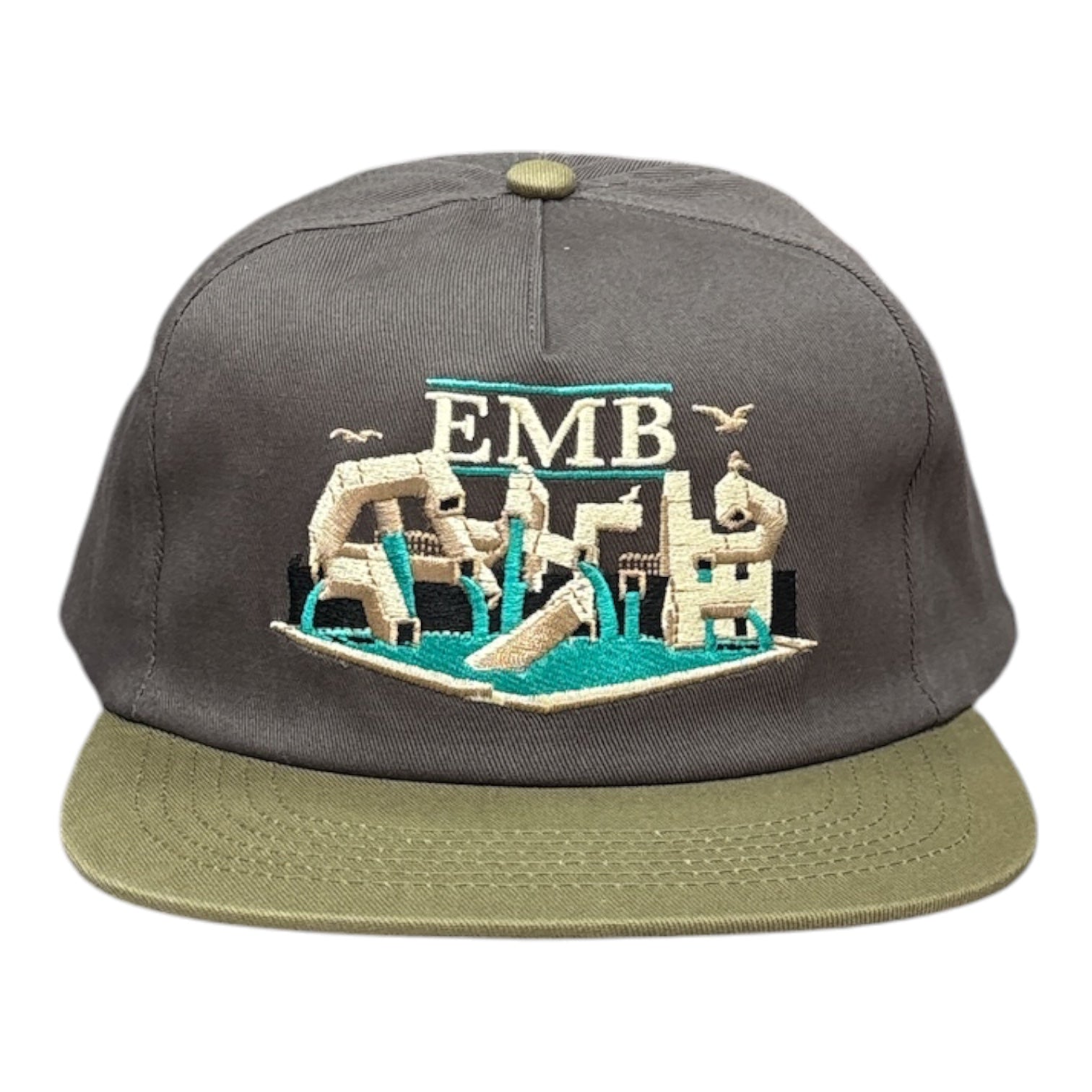 Real EMB Hat- Charcoal/Tan