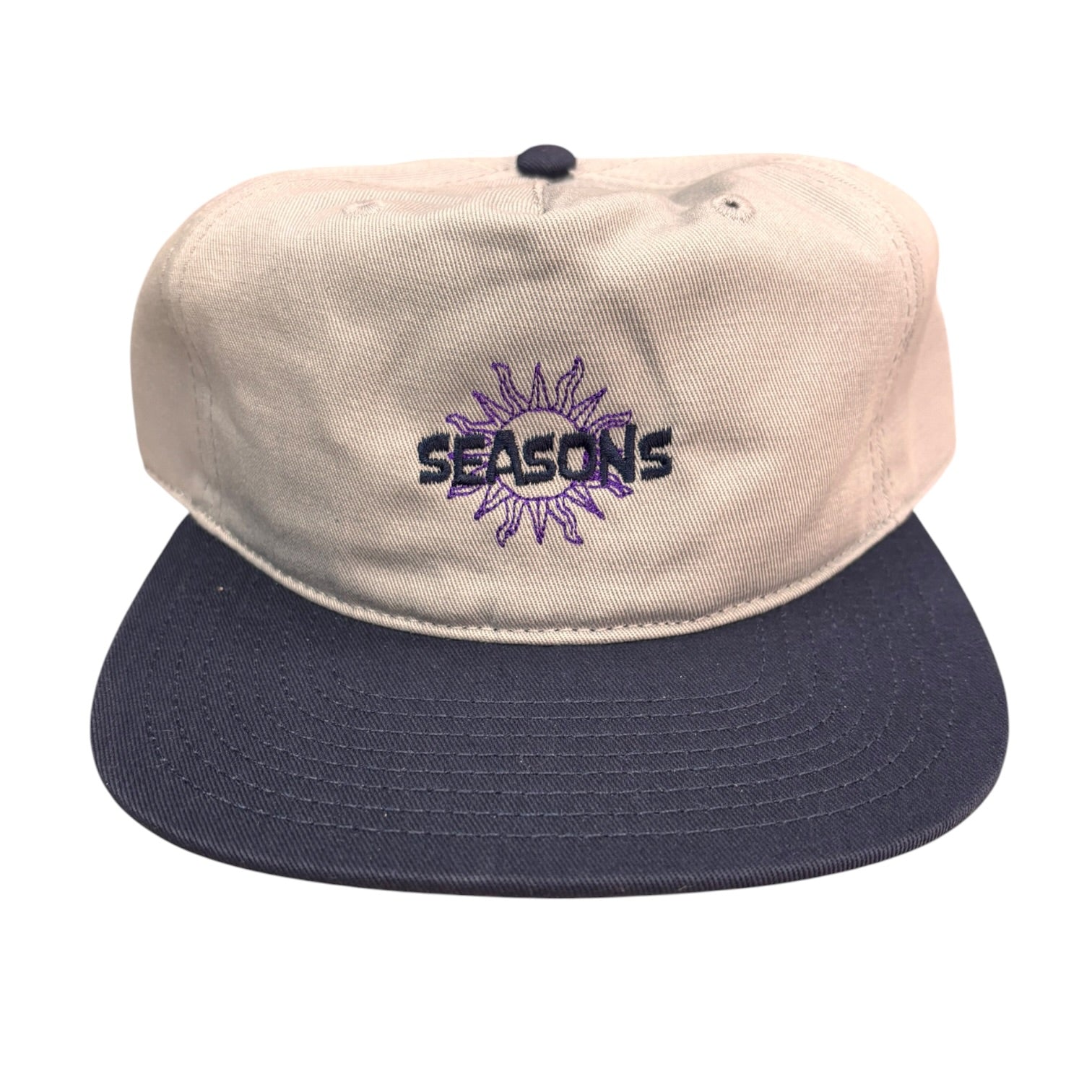 Seasons Sun Logo Hat-  Light Grey/Navy