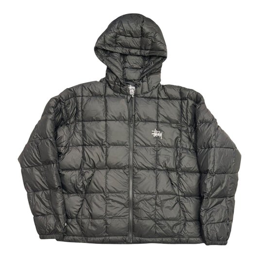 Stussy Mid Weight Hooded Puffer- Black