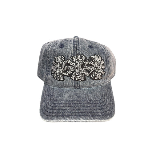 Fucking Awesome Three Spiral Washed Denim Hat- Blue Denim