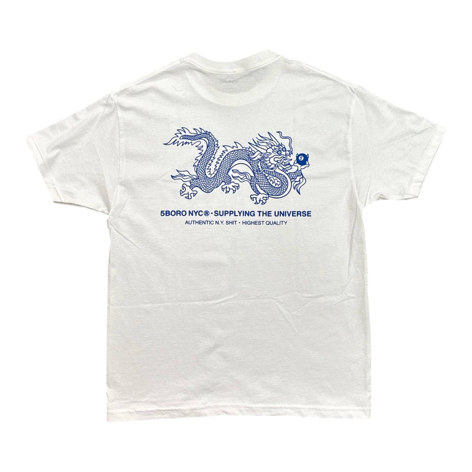 5Boro Dragon Tee- White