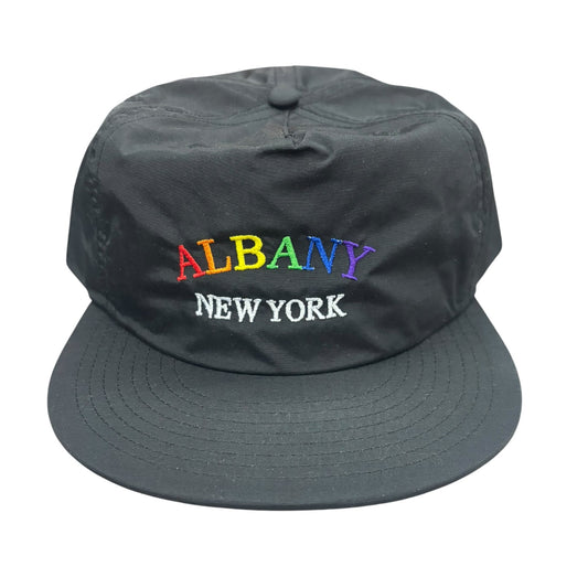 Seasons Albany NY Nylon Hat- Black