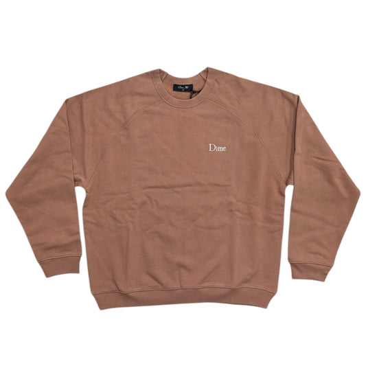 Dime Classic Small Logo Crewneck- Canyon Brown