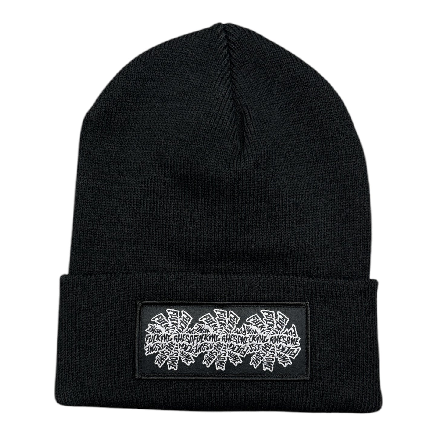 Fucking Awesome 3 Spiral Edge Beanie- Black