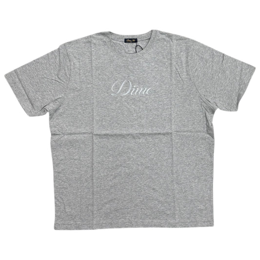 Dime Cursive Tee- Heather Gray