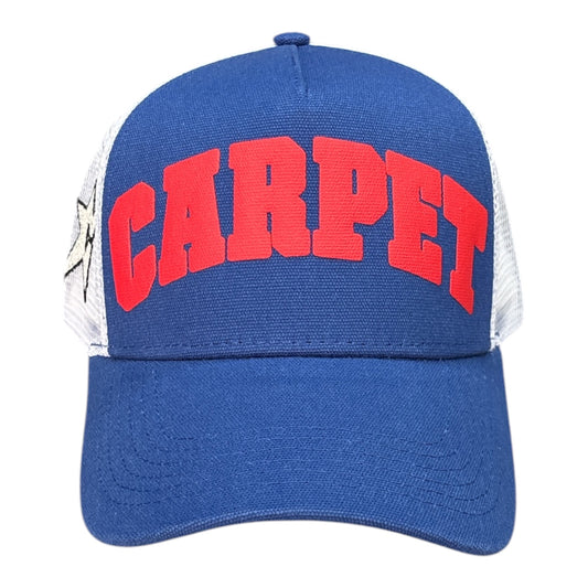 Carpet Varsity Trucker Hat- Blue