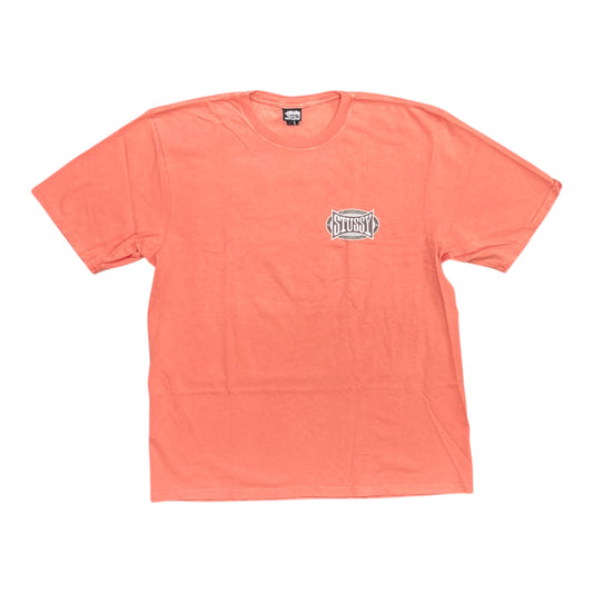 Stussy Champion Oval Pigment Dyed Tee- Sherbert