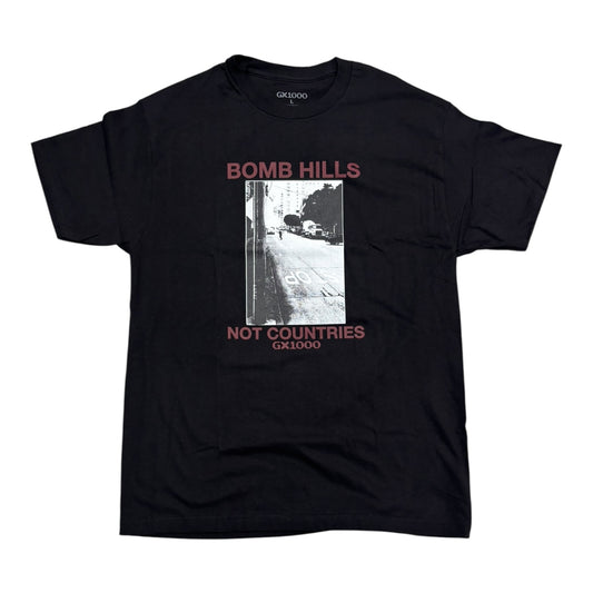 GX1000 Bomb Hills Not Countries Tee- Black