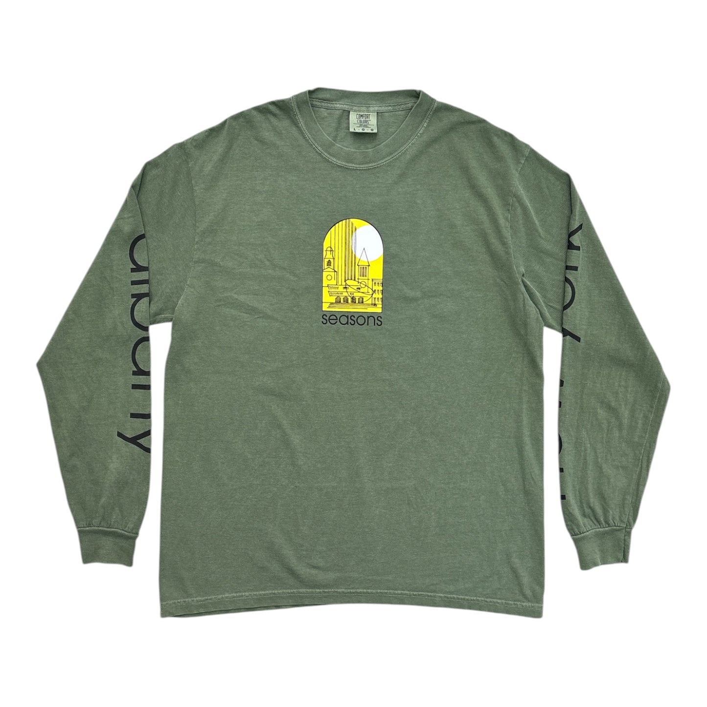Seasons Sketchy Skyline Long Sleeve Tee- Hemp