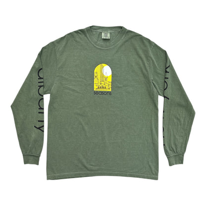 Seasons Sketchy Skyline Long Sleeve Tee- Hemp