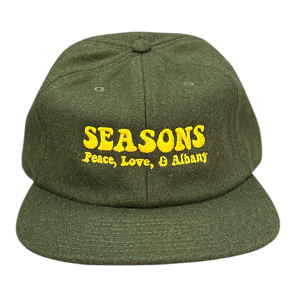 Seasons Peace, Love, & Albany Hat- Army