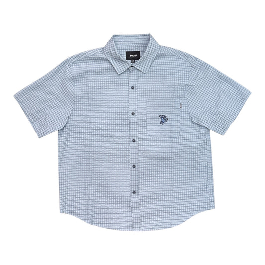 HUF Stuck On You Plaid Shirt- Ice Blue