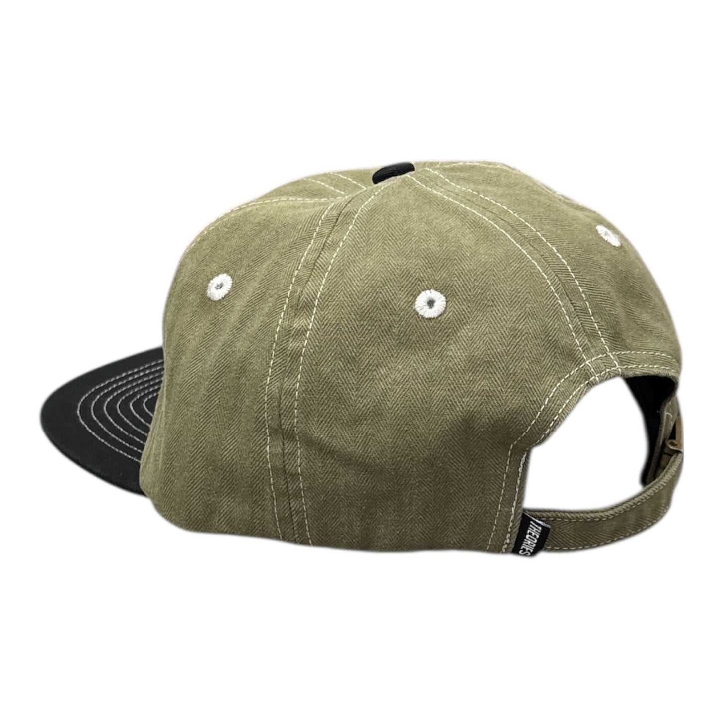 Theories Scribble Herringbone Hat- Olive/Black