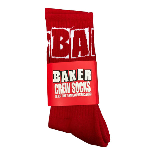 Baker Logo Socks- Red