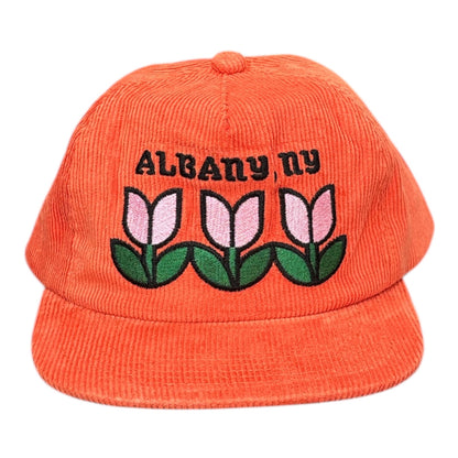 Hemstitch Mill Albany Tulips Hat- Orange