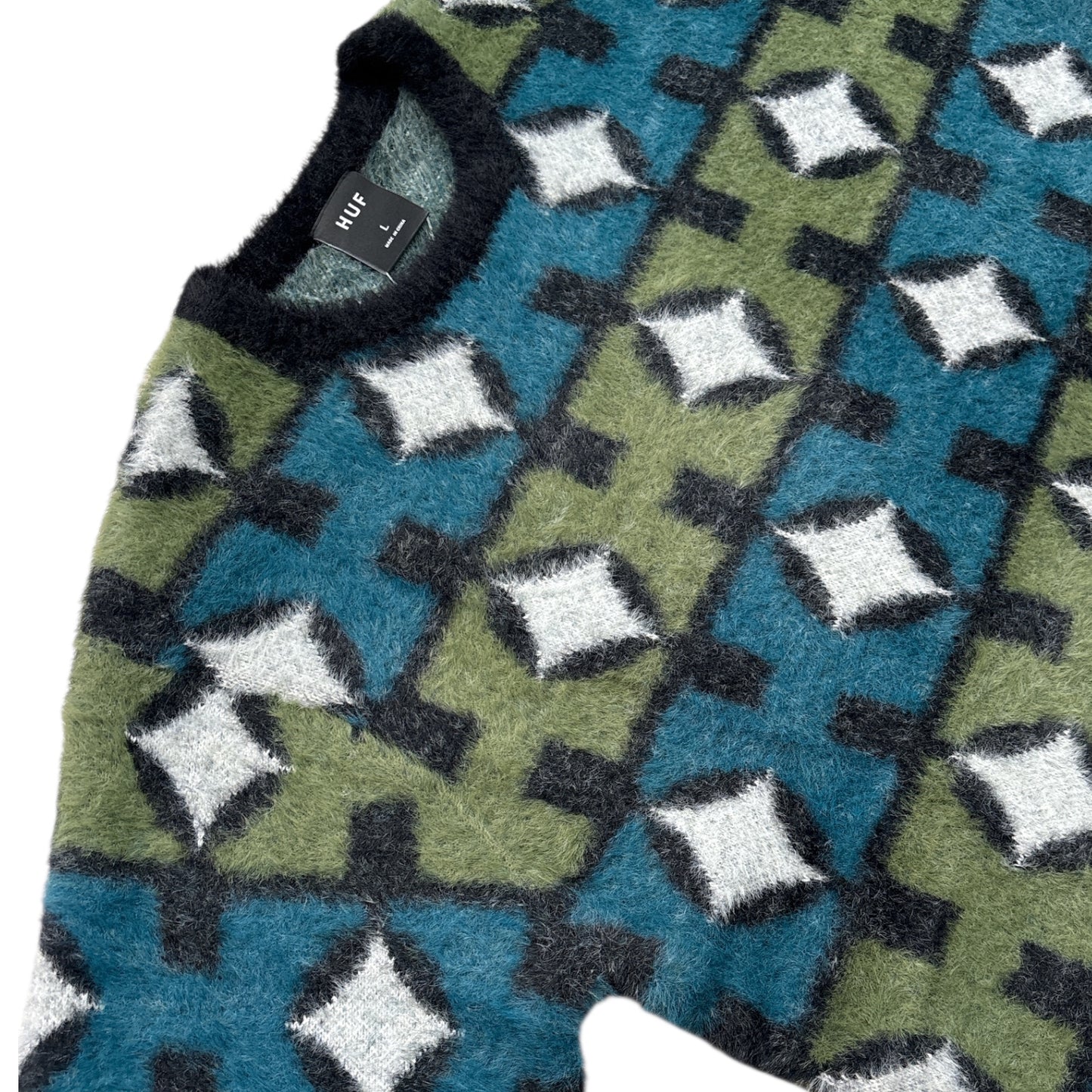 HUF Space Age Crewneck Sweater- Pine