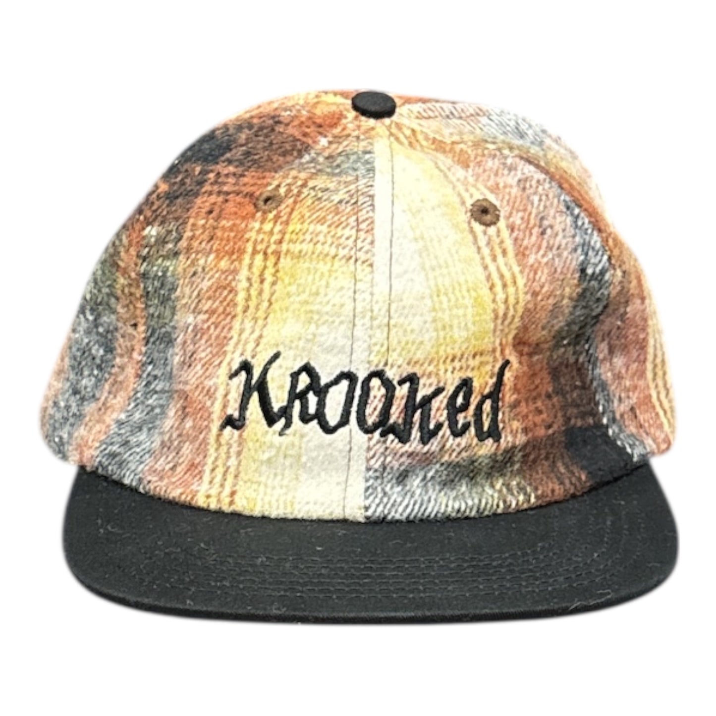 Krooked Double OK Strapback Flannel Hat