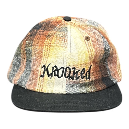 Krooked Double OK Strapback Flannel Hat