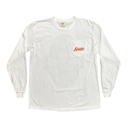 Seasons Caught In The Wild Long Sleeve Pocket Tee- White