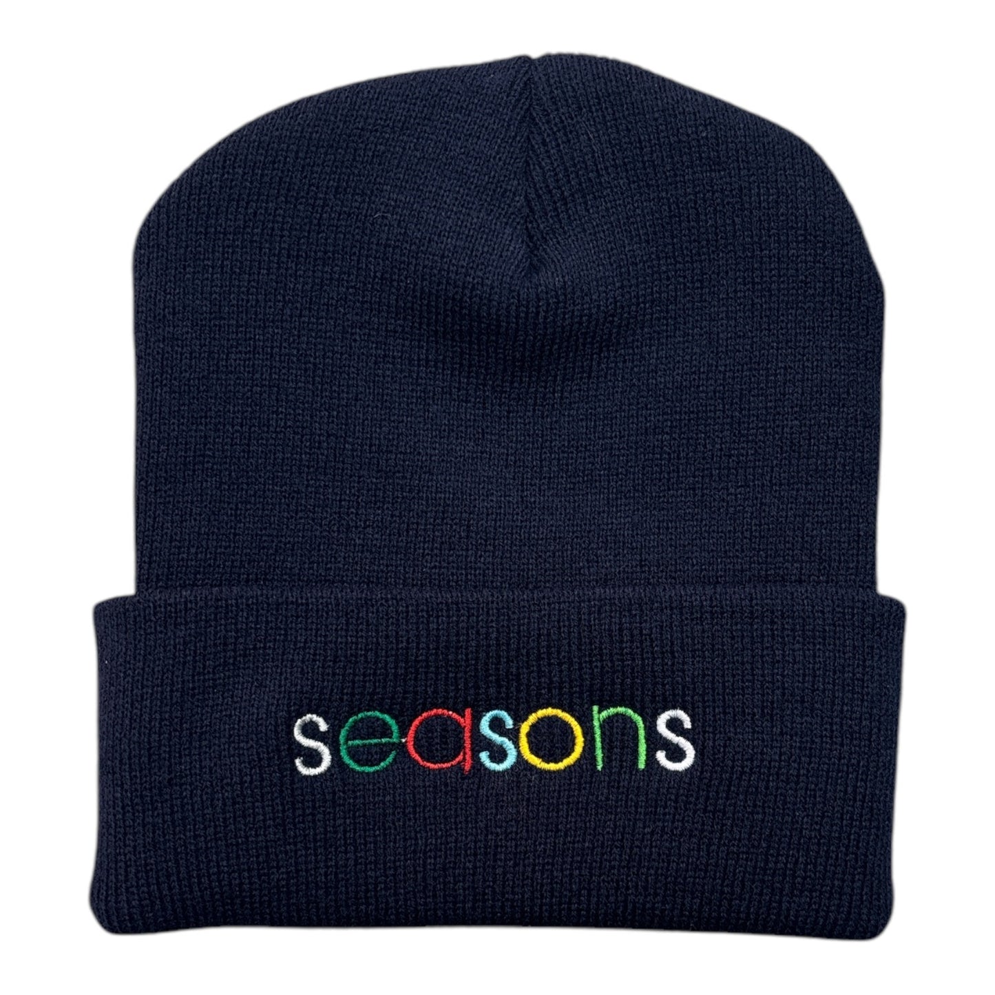 Seasons Stamp Logo Beanie- Navy