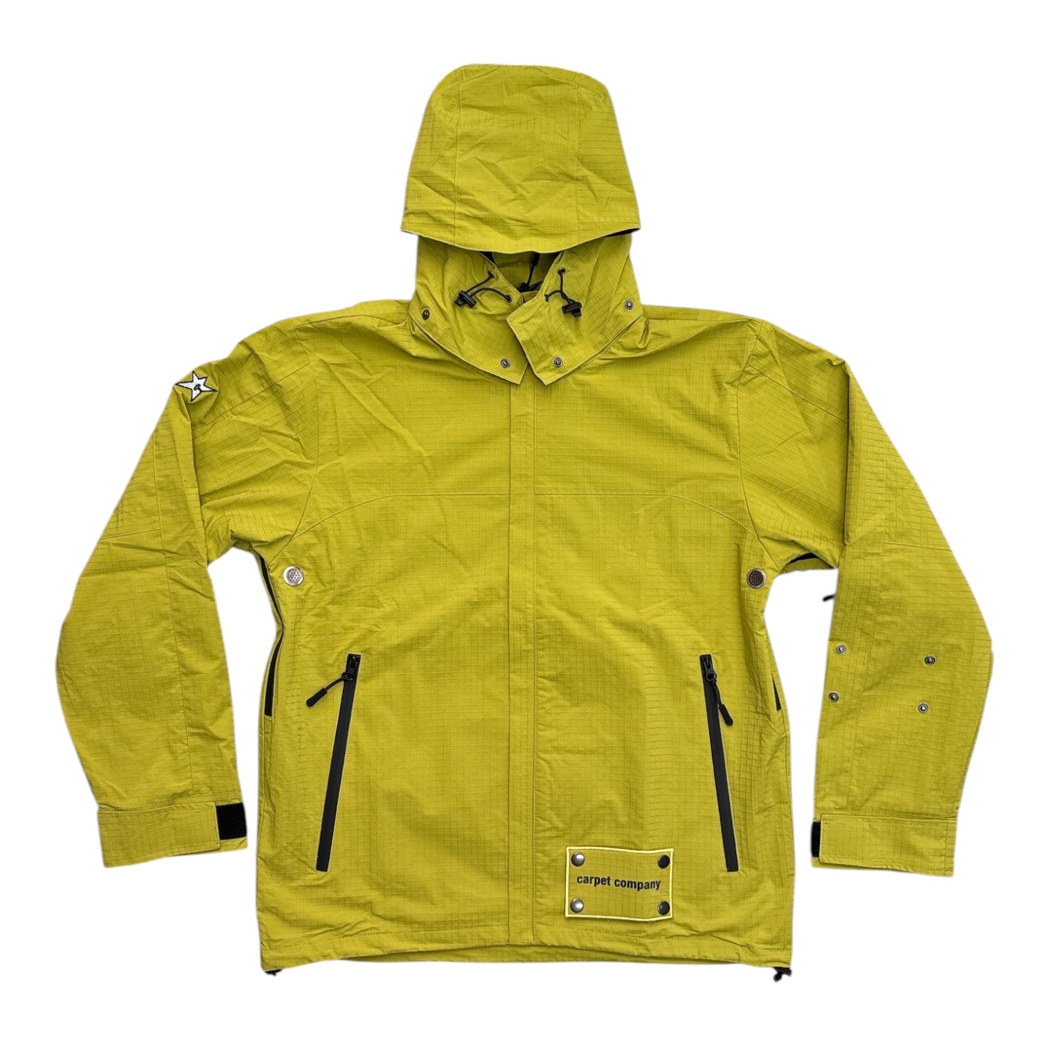 Carpet Rain Jacket Reversible Hood- Green