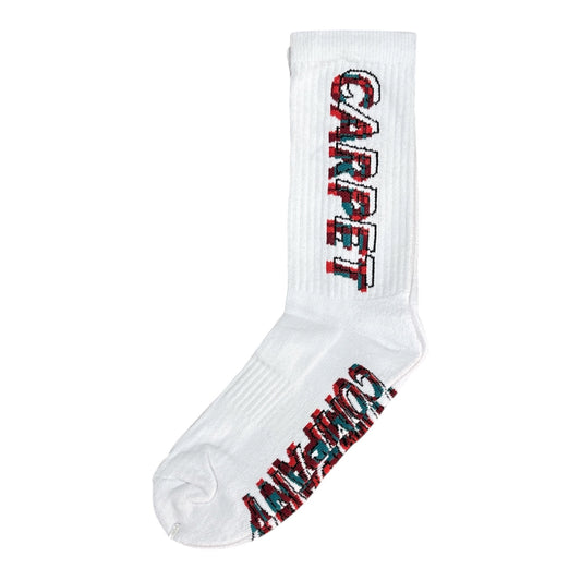 Carpet Misprint Socks- White