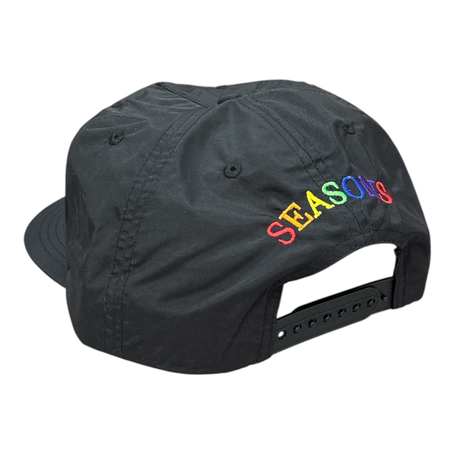 Seasons Albany NY Nylon Hat- Black