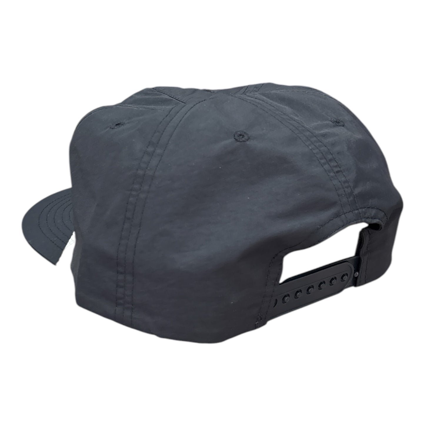 Seasons Skinny Logo Rope Nylon Hat- Black