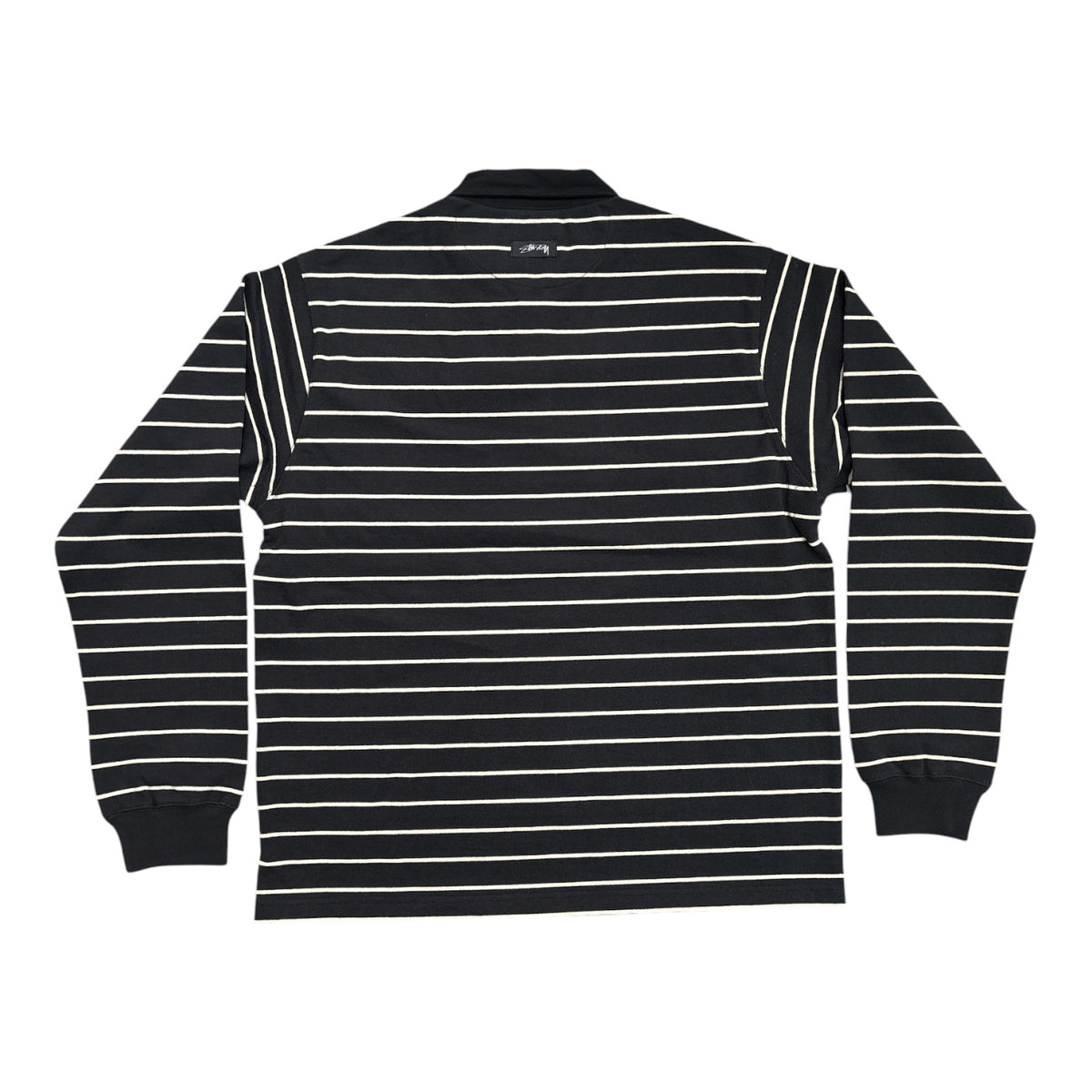 Stussy Pin Striped Rugby- Black