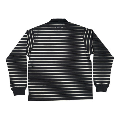 Stussy Pin Striped Rugby- Black