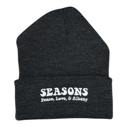 Seasons Peace,Love,& Albany Beanie- Gunmetal Grey