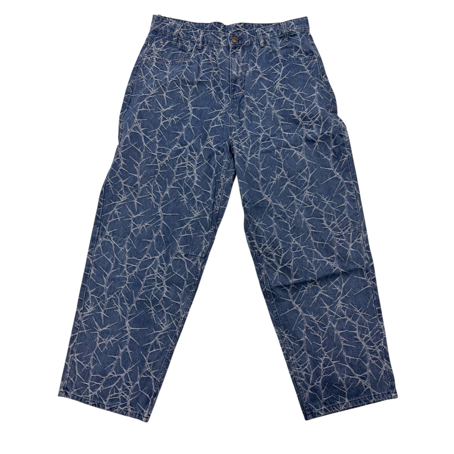 Butter Thorn Camo Wide Cut Denim Jeans-