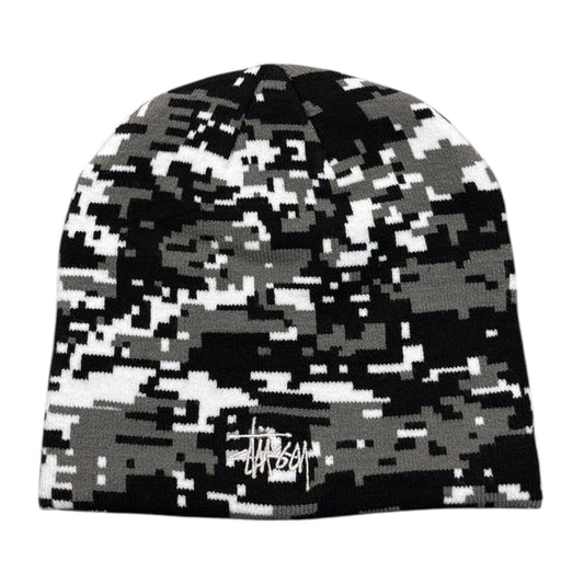 Stussy Basic Skullcap Beanie- Digi Camo Grey