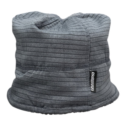 SEXHIPPIES Reversible Grid Fleece Beanie- Black/Mid Grey