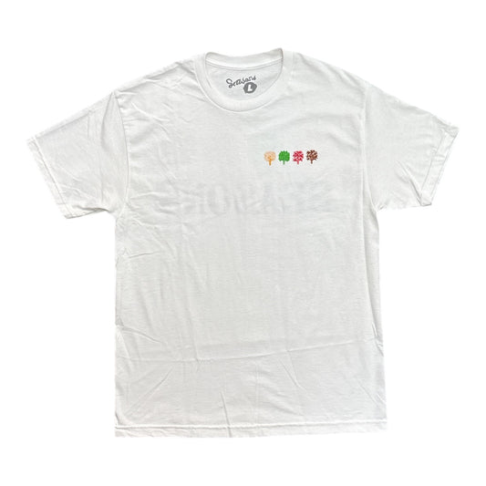 Seasons Trees Tee- White