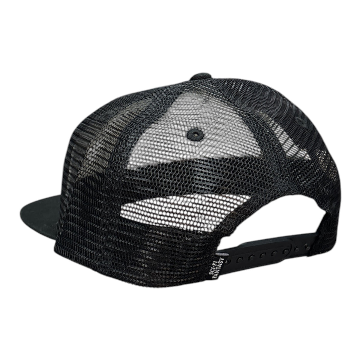 Sci-Fi Fantasy Logo Mesh Hat- Black