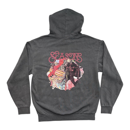 Seasons Se Acabo Hoody- Mineral Wash Black