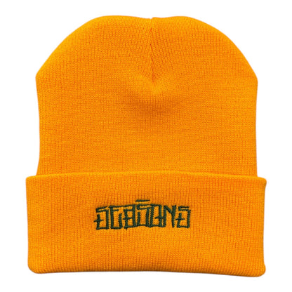 Seasons Stain Logo Beanie- Gold