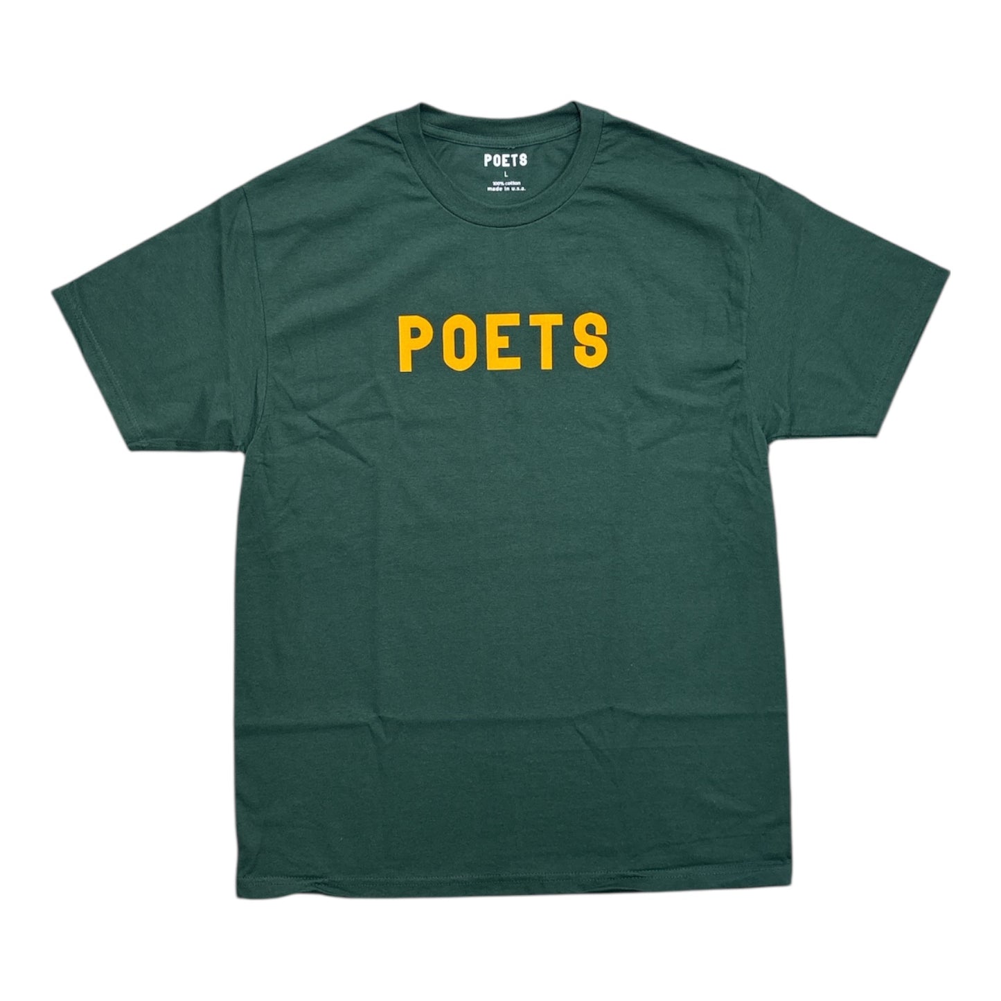 Poets OG Flocked Tee- Green/Yellow