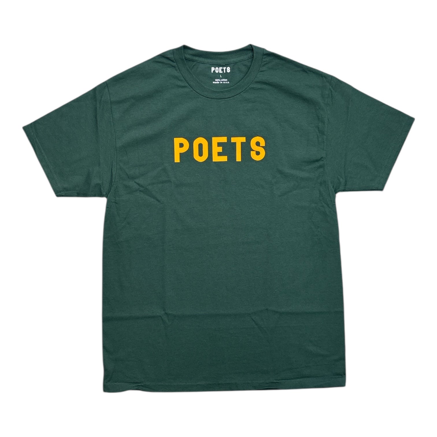 Poets OG Flocked Tee- Green/Yellow