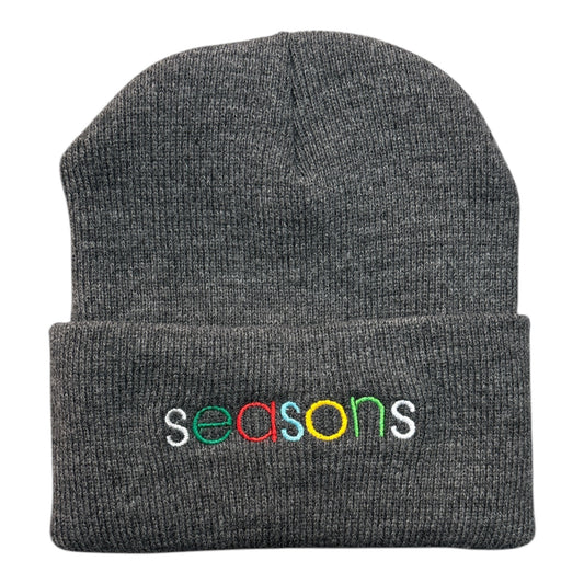 Seasons Stamp Logo Beanie- Dark Gray