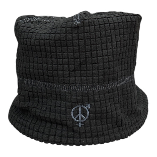 SEXHIPPIES Reversible Grid Fleece Beanie- Black/Mid Grey